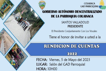 Invitación al Proceso de Rendición de Cuentas 2022