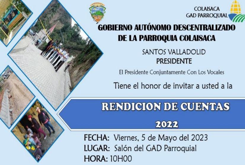 Invitación al Proceso de Rendición de Cuentas 2022